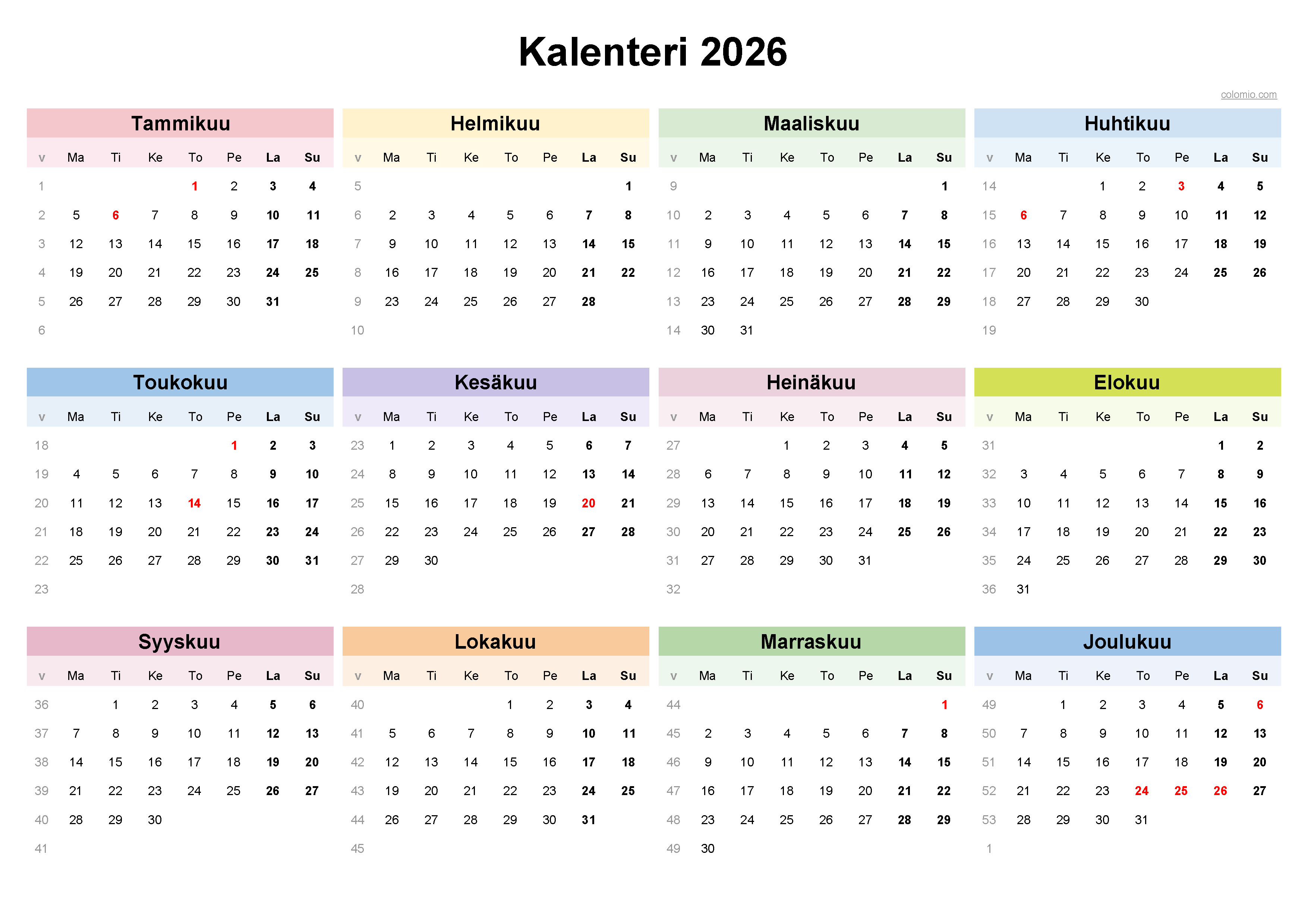 Kalenteri 2026 Suomi Juhlapyh t PDF Excel Kalenteri 2026 Suomi Juhlapyh t PDF Excel