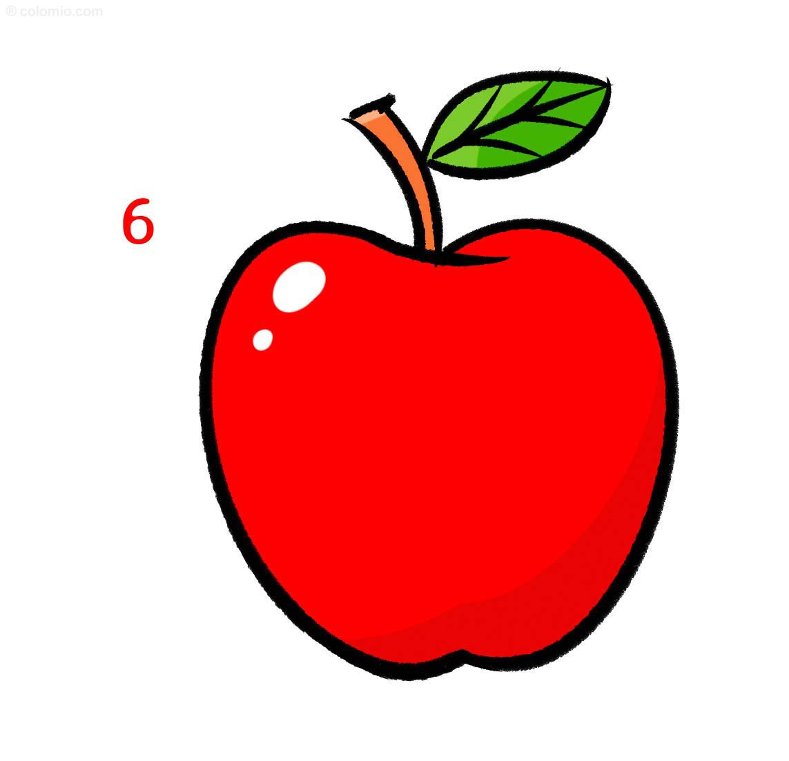 Apple Drawing How To Draw An Apple Step By Step