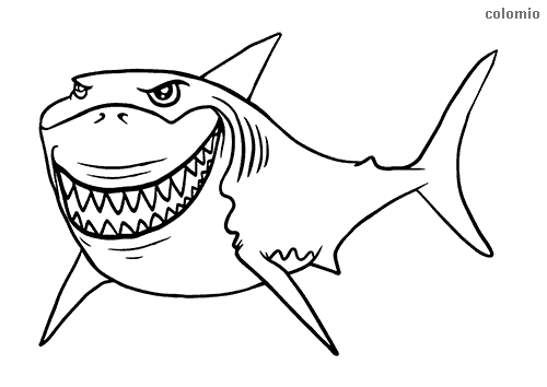 coloring pages and sharks and shark tales