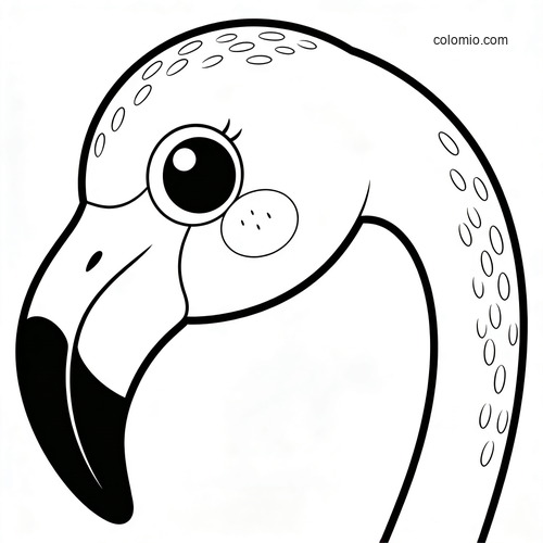En lubben flamingo i kawaii-stil med store vennlige øyne. En lubben flamingo i kawaii-stil med store vennlige øyne.
