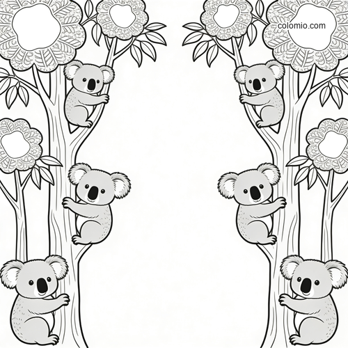 En bred eukalyptuslund med koalaer å oppdage. En bred eukalyptuslund med koalaer å oppdage.