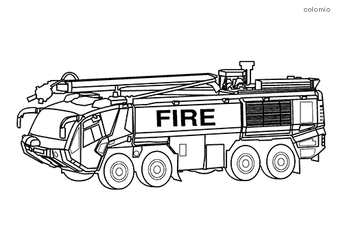 Fire Trucks To Coloring Pages