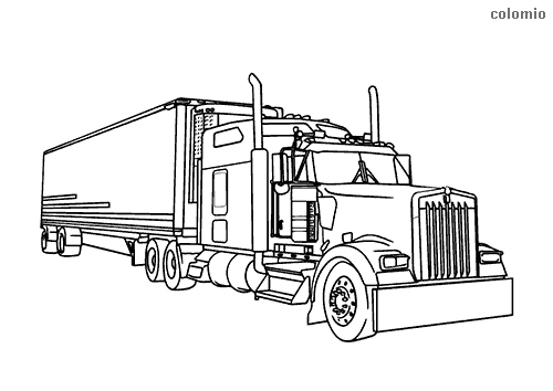 Free Printable Big Truck Coloring Pages